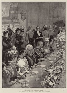 Kongen af Siams besøg hos dronningen af William Small